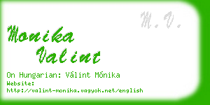 monika valint business card